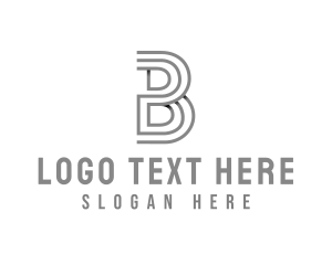 Corporate - Startup Business Striped Letter B logo design