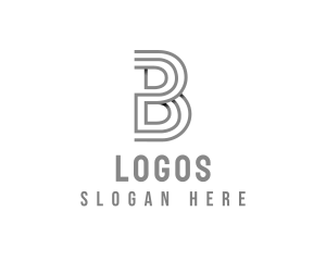 Organization - Startup Business Striped Letter B logo design