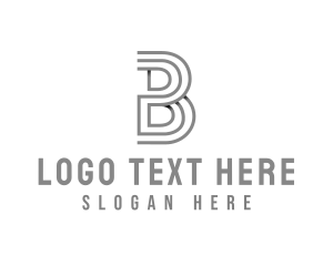 Alphabet - Startup Business Striped logo design
