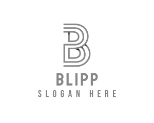 Startup Business Striped Letter B logo design