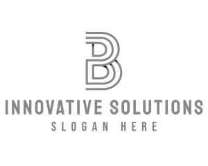 Startup - Startup Business Striped Letter B logo design