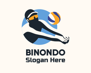 Volleyball - Beach Volleyball Player logo design
