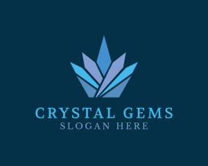 Crystal Crown Jewel logo design