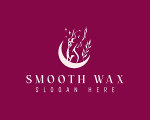 Waxing Spa Woman logo design