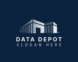 Repository - Warehouse Property Logistics logo design