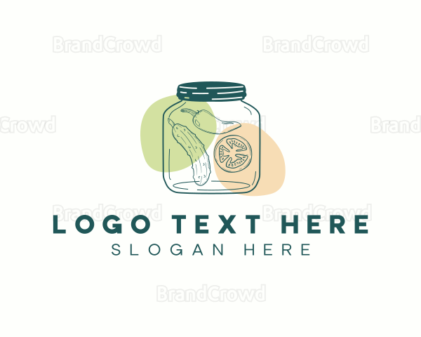 Fermented Pickle Chili Tomato Jar Logo