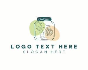 Preserve - Fermented Pickle Chili Tomato Jar logo design