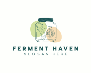 Fermentation - Fermented Pickle Chili Tomato Jar logo design