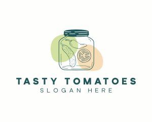 Fermented Pickle Chili Tomato Jar logo design