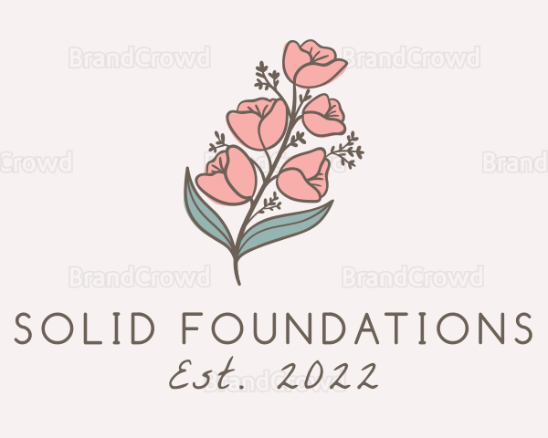 Botanical Flower Garden Logo