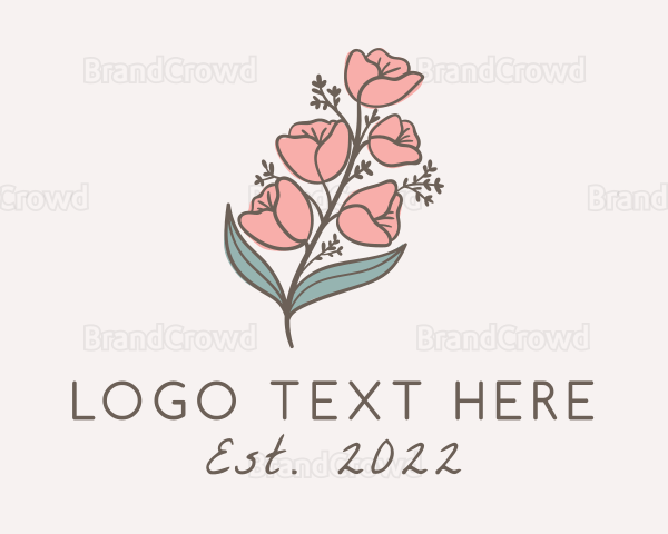 Botanical Flower Garden Logo