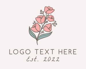Essential Oil - Botanical Flower Garden logo design