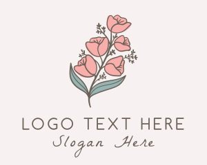 Botanical Flower Garden Logo