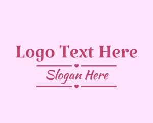 Lovely - Love Banner Text logo design