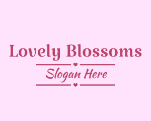 Lovely - Love Banner Text logo design