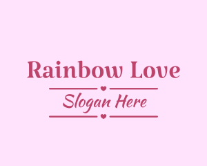 Love Banner Heart logo design