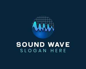 Volume - Wave Graph Audio logo design
