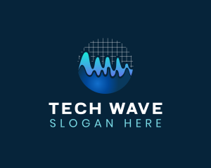 Wave Graph Audio logo design