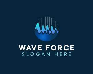 Wave Graph Audio logo design