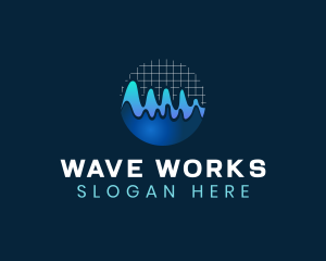 Wave Graph Audio logo design