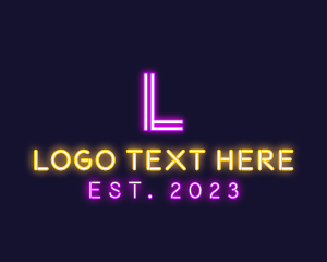 Signage - Neon Light Club logo design