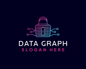 Data Lock Security logo design