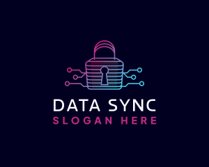 Data Lock Security logo design