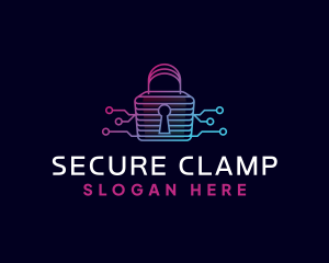 Data Lock Security logo design