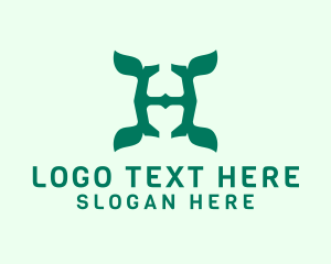 Leaf Letter H  Logo