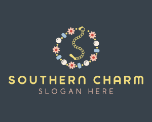 Floral Beads Jewelry logo design