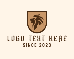 Zoo - Lion Pride Shield logo design