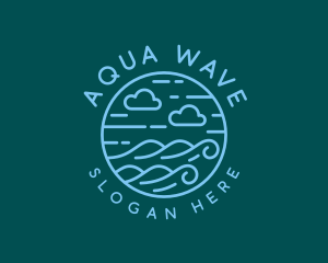 Ocean Surfing Waves logo design