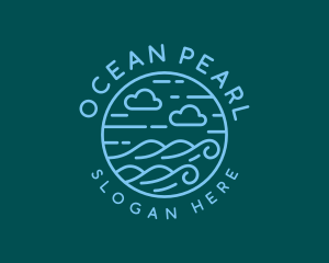 Ocean Surfing Waves logo design