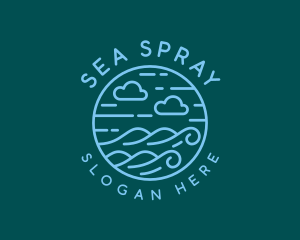 Ocean Surfing Waves logo design