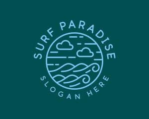 Ocean Surfing Waves logo design