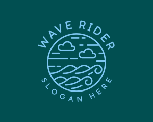 Ocean Surfing Waves logo design