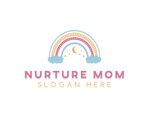 Postnatal - Rainbow Boho Postnatal logo design