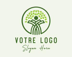 Relaxation - Mangrove Tree Human logo design