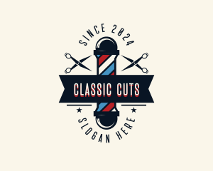 Scissor Barber Hairdresser logo design