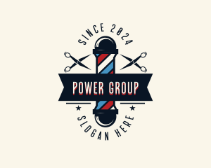 Haircut - Scissor Barber Hairdresser logo design