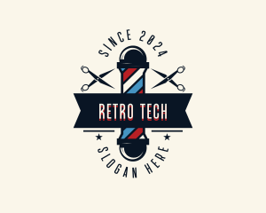 Scissor Barber Hairdresser logo design