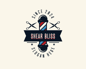 Scissor Barber Hairdresser logo design