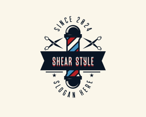 Scissor Barber Hairdresser logo design