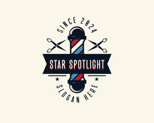 Scissor Barber Hairdresser logo design