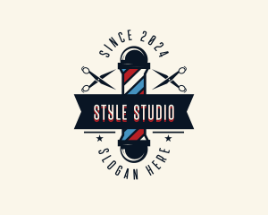 Scissor Barber Hairdresser logo design