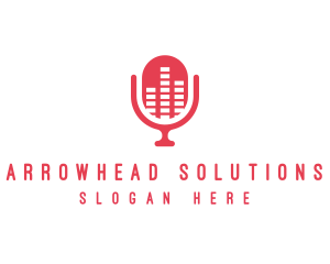 Podcast Equalizer Microphone logo design