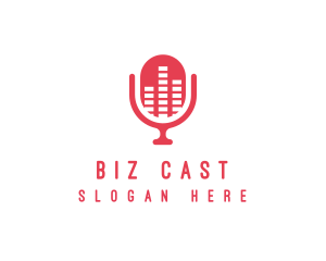 Podcast - Podcast Equalizer Microphone logo design