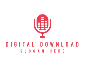 Download - Podcast Equalizer Microphone logo design