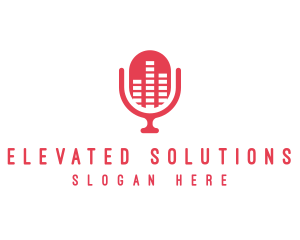 Podcast Equalizer Microphone logo design