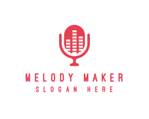 Singer - Podcast Equalizer Microphone logo design